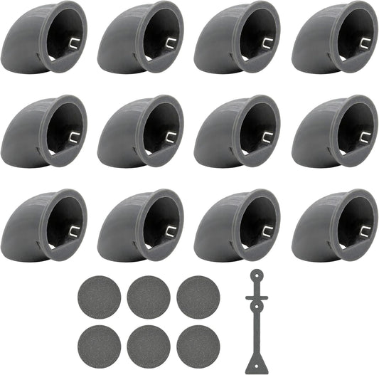Quail Feeder Ports 12-Pack with 6 Blanks & Positioning Tool